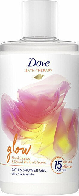 Vanni- ja dušigeel Dove Bath Therapy Glow Blood Orange & Spiced Rhubarb Bath & Shower Gel, 400 ml hind ja info | Dušigeelid, õlid | hansapost.ee