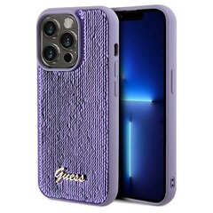 Guess GUHCP13XPSFDGSU iPhone 13 Pro Max 6.7" fioletowy|purple hardcase Sequin Script Metal цена и информация | Чехлы для телефонов | hansapost.ee