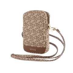 Guess PU G Cube Wallet Phone Bag Zipper Brown цена и информация | Чехлы для телефонов | hansapost.ee