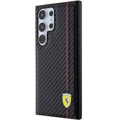 Ferrari FEHCS24LN3DUR S24 Ultra S928 czarny|black hardcase Carbon Printed Line цена и информация | Чехлы для телефонов | hansapost.ee