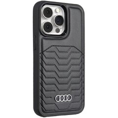 Audi Synthetic Leather MagSafe iPhone 14 Pro 6.1" czarny|black hardcase AU-TPUPCMIP14P-GT|D3-BK цена и информация | Чехлы для телефонов | hansapost.ee