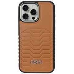 Audi Synthetic Leather MagSafe iPhone 14 Pro Max 6.7" brazowy|brown hardcase AU-TPUPCMIP14PM-GT|D3-BN цена и информация | Чехлы для телефонов | hansapost.ee