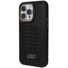 Audi Synthetic Leather MagSafe iPhone 14 Pro Max 6.7" czarny|black hardcase AU-TPUPCMIP14PM-GT|D3-BK цена и информация | Чехлы для телефонов | hansapost.ee