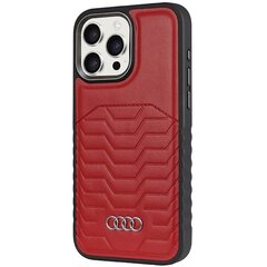 Audi Synthetic Leather MagSafe iPhone 15 Pro 6.1" czerwony|red hardcase AU-TPUPCMIP15P-GT|D3-RD цена и информация | Чехлы для телефонов | hansapost.ee