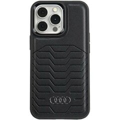 Audi Synthetic Leather MagSafe iPhone 14 Pro 6.1" czarny|black hardcase AU-TPUPCMIP14P-GT|D3-BK цена и информация | Чехлы для телефонов | hansapost.ee