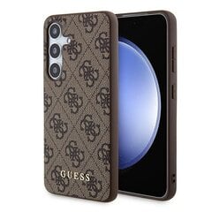 Guess GUHCS24SG4GFBR S24 S921 brązowy|brown hardcase 4G Metal Gold Logo цена и информация | Чехлы для телефонов | hansapost.ee