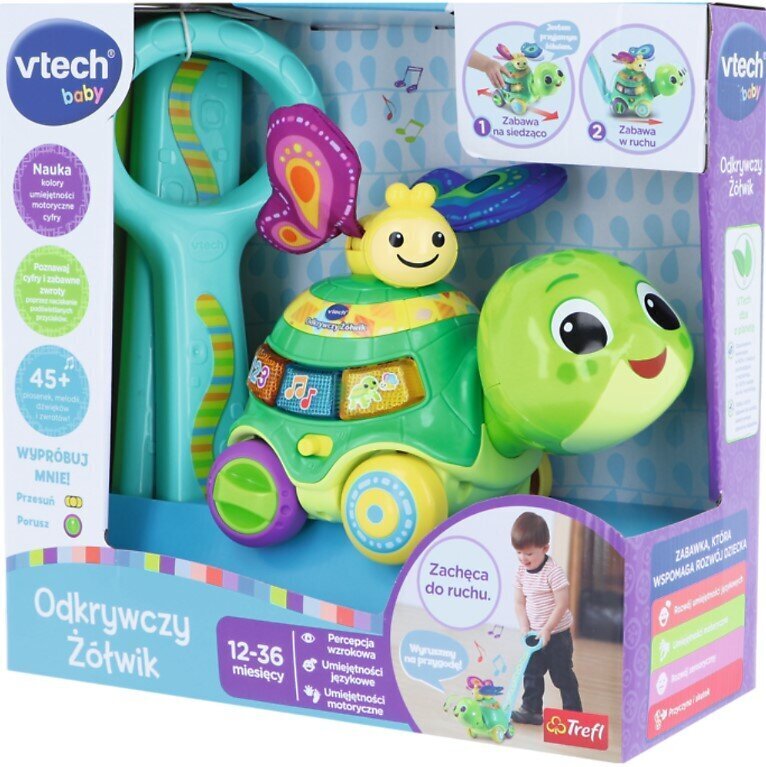 Tõukekilpkonn VTech, 61653 цена и информация | Beebide mänguasjad | hansapost.ee