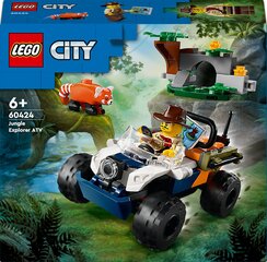 60424 Lego® City Džungliuurija ATV: missioon - punane panda цена и информация | Конструкторы и кубики | hansapost.ee