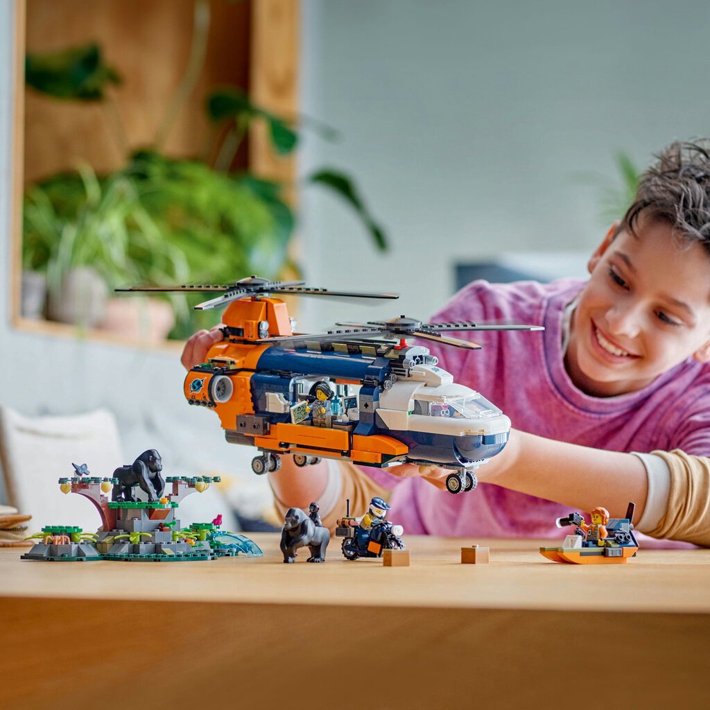 60437 Lego® City Džungliuurija helikopter laagris hind ja info | Klotsid ja konstruktorid | hansapost.ee