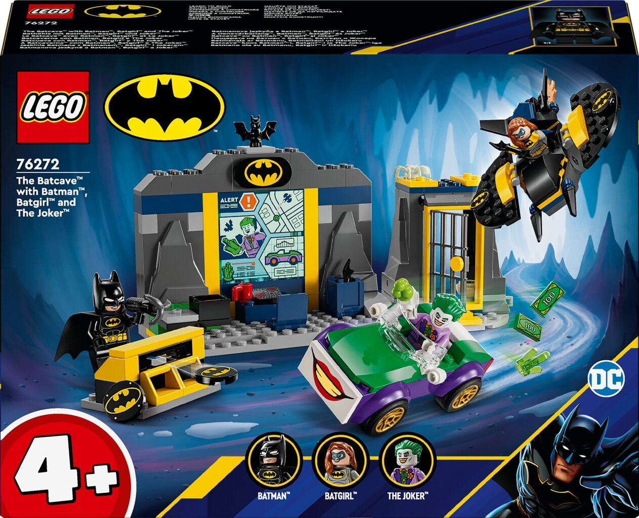 76272 LEGO® Super Heroes Batmani koobas koos Batmani, Batgirli™ ja Jokkeriga цена и информация | Klotsid ja konstruktorid | hansapost.ee