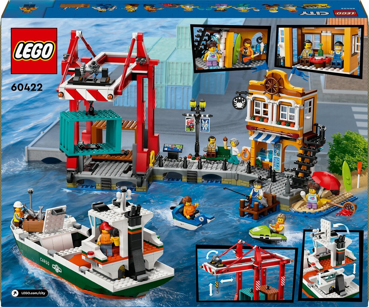 60422 Lego® City Meresadam koos kaubalaevaga цена и информация | Klotsid ja konstruktorid | hansapost.ee