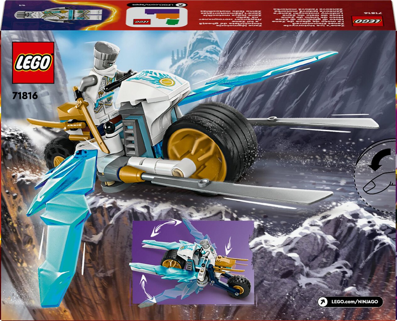 71816 Lego® Ninjago Zane'i jäämootorratas цена и информация | Klotsid ja konstruktorid | hansapost.ee