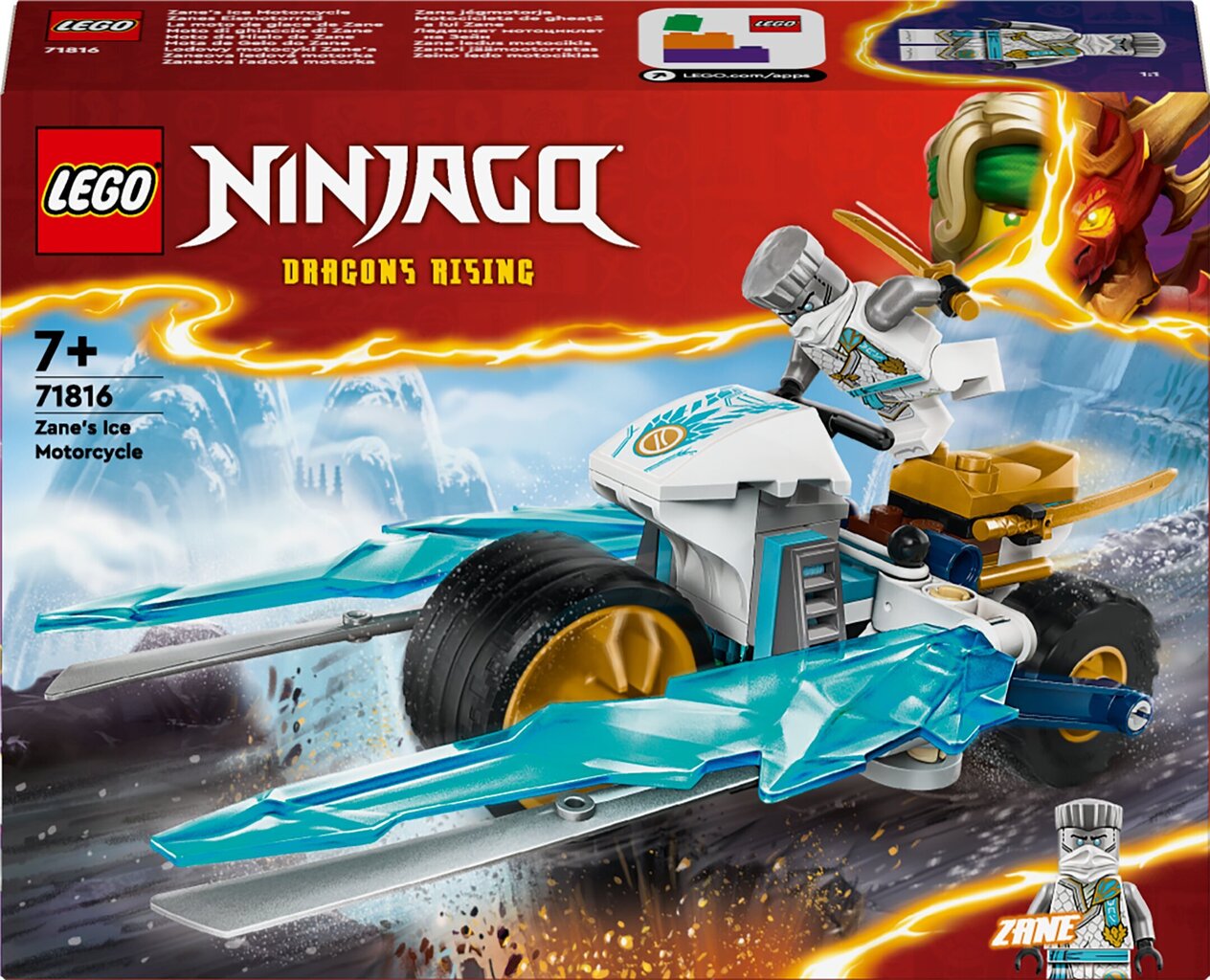 71816 Lego® Ninjago Zane'i jäämootorratas цена и информация | Klotsid ja konstruktorid | hansapost.ee