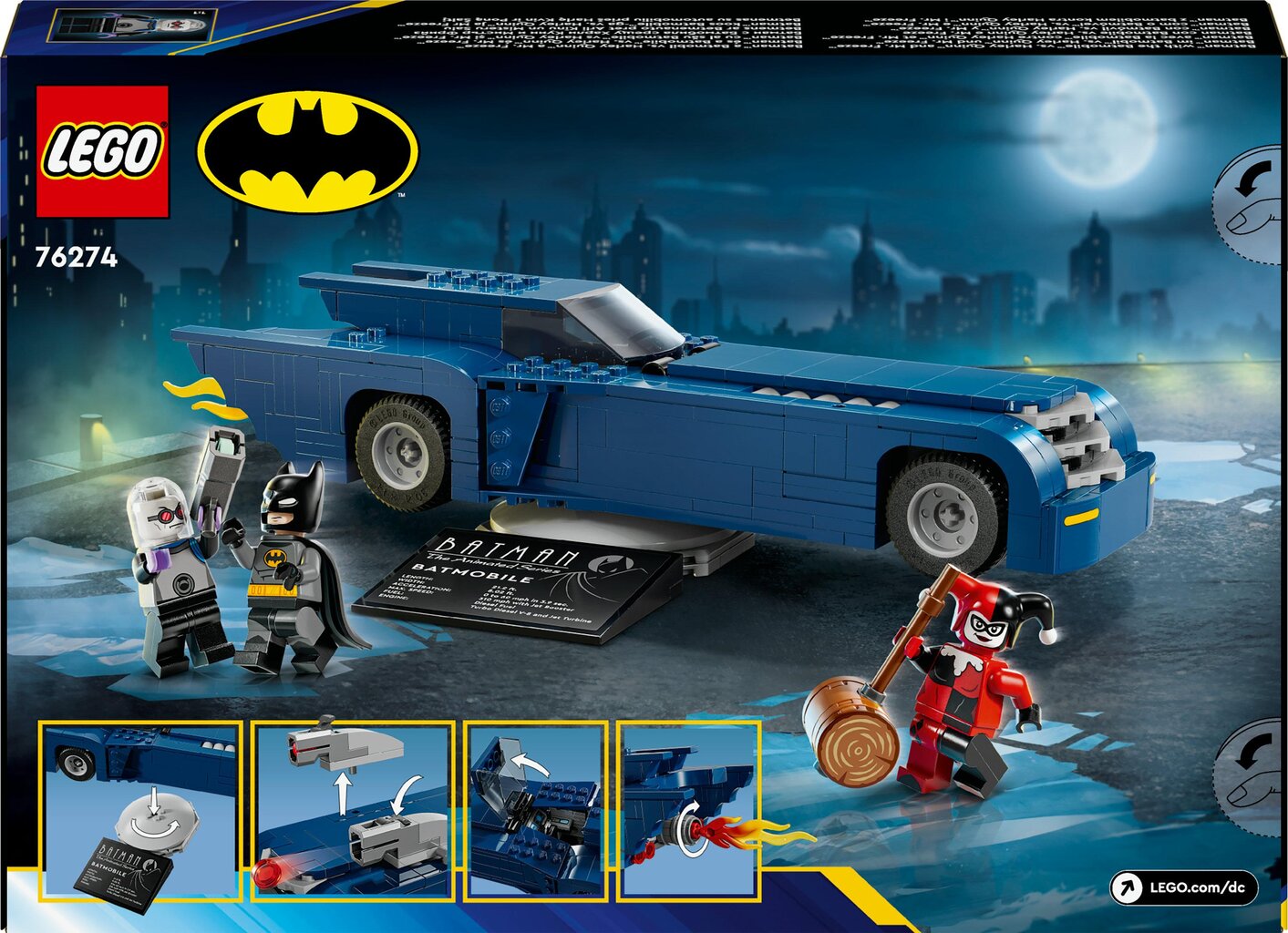 76274 Lego® Super Heroes Batman koos autoga vs Harley Quinn ja härra Frost цена и информация | Klotsid ja konstruktorid | hansapost.ee