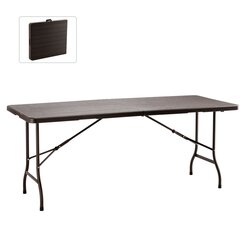 Складной стол Garden Line, коричневый цена и информация | Садовые столы, столики | hansapost.ee