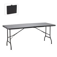 Складной стол Gaden Line, черный цена и информация | Садовые столы и столики | hansapost.ee
