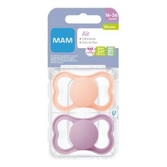 Lutt Mam Air Silicone Pink, 16-36 kuud, 2 tk. цена и информация | Пустышки | hansapost.ee