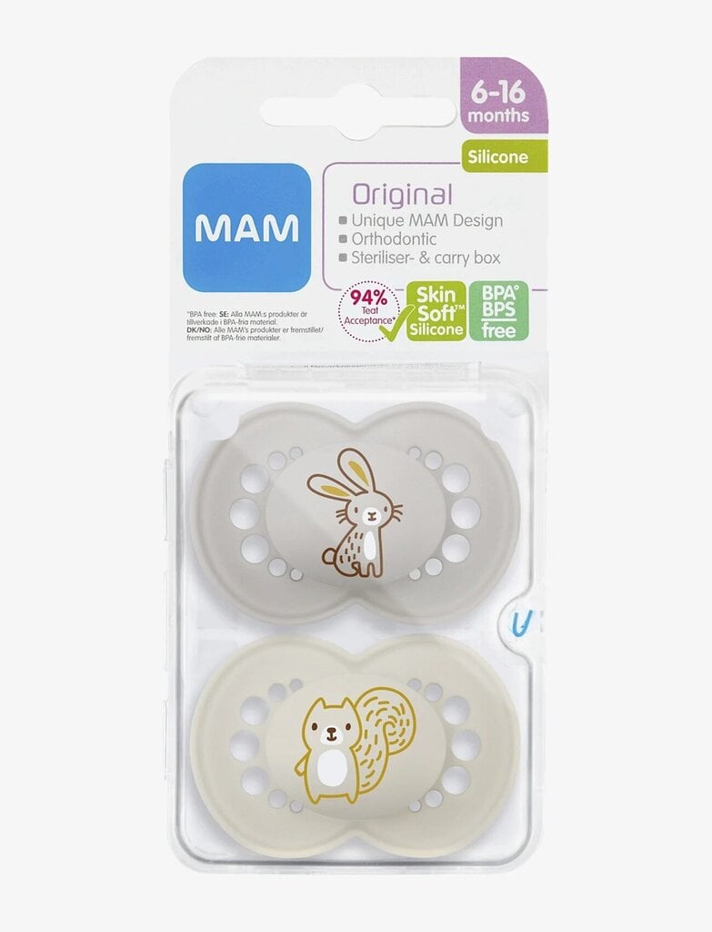 Lutt Mam Air Silicone Neutral, 6-16 kuud, 2 tk. hind ja info |  Lutid | hansapost.ee