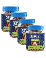 Simply From Nature Smart Bites küülikuga, 4x130 g hind ja info | Koerte maiused | hansapost.ee