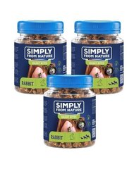 Simply From Nature Smart Bites küülikuga, 3x130 g price and information | Dog treats | hansapost.ee