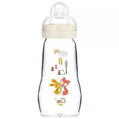 Стеклянная бутылочка Mam Feel Good Forest 1261, от 2 месяцев, 260 мл цена и информация | Бутылочки и аксессуары | hansapost.ee
