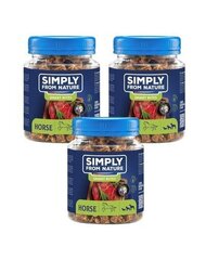 Simply From Nature Smart Bites hobuselihaga, 3x130 g hind ja info | Koerte maiused | hansapost.ee