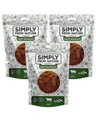 Simply From Nature Meat Noodles veiselihaga, 3x80 g hind ja info | Koerte maiused | hansapost.ee