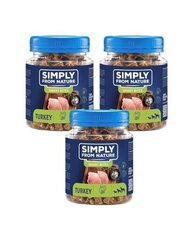 Simply From Nature Smart Bites kalkuniga, 3x130 g price and information | Dog treats | hansapost.ee