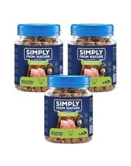 Simply From Nature Smart Bites kanaga, 3x130 g hind ja info | Koerte maiused | hansapost.ee