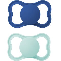 Lutt Mam Air Silicone Blue, 16-36 kuud, 2 tk. цена и информация | Пустышки | hansapost.ee