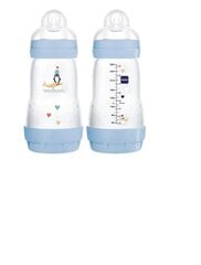 Lutipudel Mam Easy Start Anti-Colic, blue/sinine, 2+ kuud, 2 tk, 260 ml цена и информация | Бутылочки и аксессуары | hansapost.ee