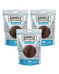 Simply From Nature Meat Strips с дичью, 3х80 г цена и информация | Лакомства для собак | hansapost.ee