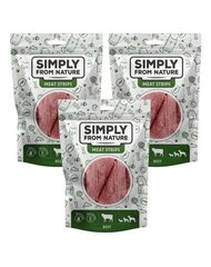 Simply From Nature Meat Strips koeramaiused veiselihaga, 3x80 g hind ja info | Koerte maiused | hansapost.ee