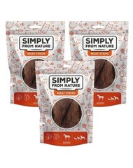 Simply From Nature Meat Strips koeramaiused hobuselihaga, 3x80 g hind ja info | Koerte maiused | hansapost.ee