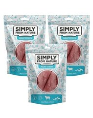 Simply From Nature Meat Strips koeramaiuse lambaliha ja riisiga, 3x80 g price and information | Dog treats | hansapost.ee