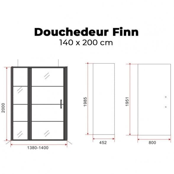 Dušiuks Diamond Line Finn 140x200 цена и информация | Dušiseinad ja dušiuksed | hansapost.ee