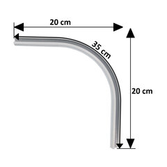 Angle through arc of a white aluminum rail curtain rod цена и информация | Карнизы | hansapost.ee