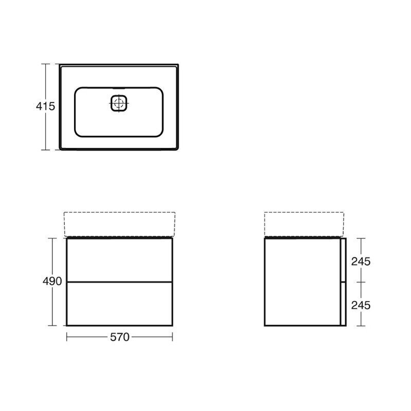 Vannitoakapp valamuga Ideal Standard Adapto 57 цена и информация | Vannitoakapid | hansapost.ee