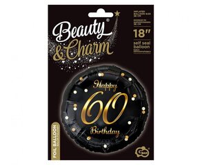 Fooliumist õhupall Beauty&Charm Happy birthday 60 hind ja info | Õhupallid | hansapost.ee