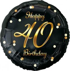 Воздушный шар из фольги Beauty&Charm, "Happy birthday 40 ", размер 18" цена и информация | Воздушные шары | hansapost.ee