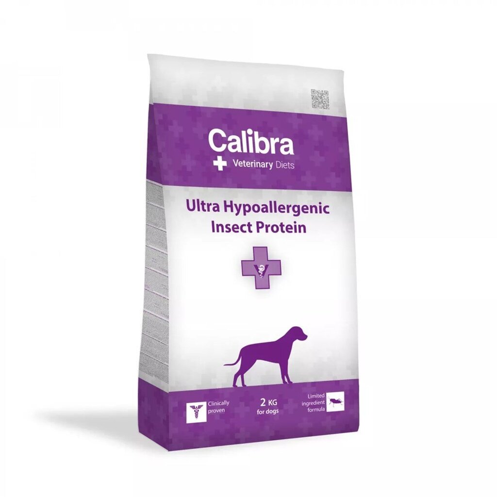 Calibra Veterinary Diets Ultra Hypoallergenic Insect kõikidest tõugudest koertele, 2 kg цена и информация | Koerte kuivtoit ja krõbinad | hansapost.ee