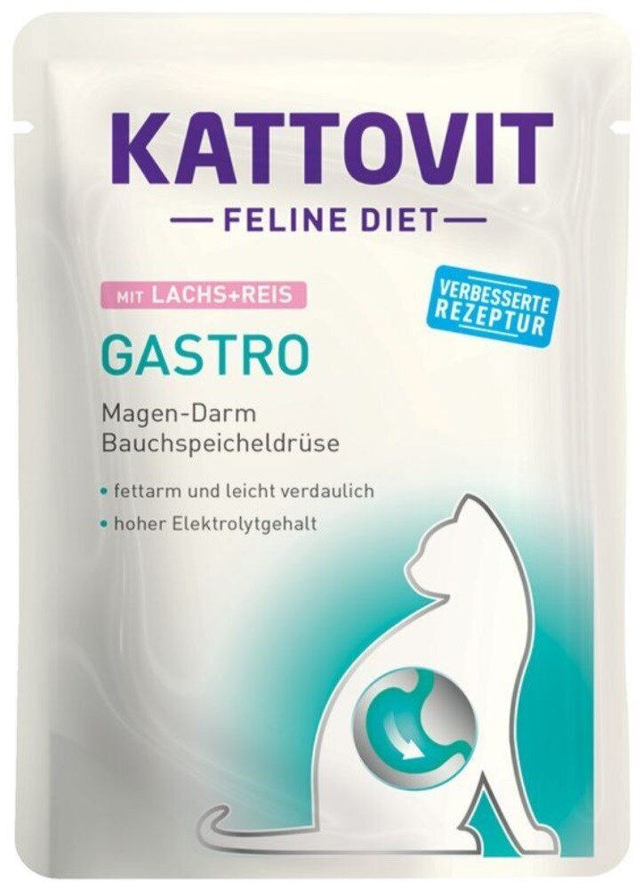 Kattovit Feline Diet Gastro komplekt täiskasvanud kassidele, 12x85 g цена и информация | Kassikonservid | hansapost.ee