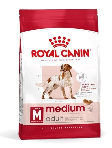 Royal Canin Adult Medium BF kodulinnulihaga keskmistest tõugudest täiskasvanud koertele, 15 kg цена и информация | Koerte kuivtoit ja krõbinad | hansapost.ee