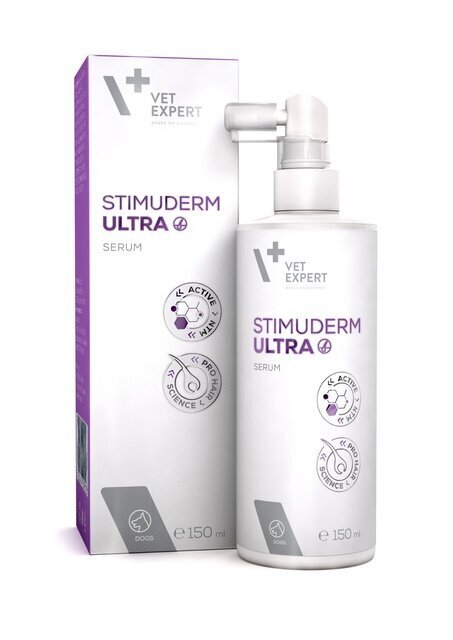 Karvakao vastane seerum koertele VetExpert Stimuderm Ultra, 150 ml hind ja info | Hooldus/grooming | hansapost.ee