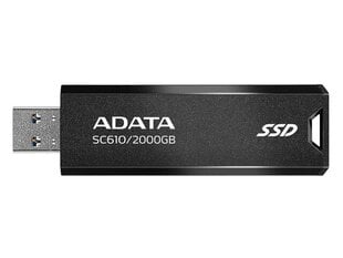 Adata SC610-2000G-CBK/RD цена и информация | Жёсткие диски (SSD, HDD) | hansapost.ee