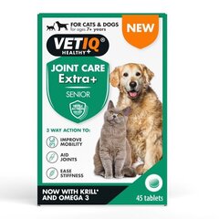 Vetiq Joint Care toidulisand vanematele lemmikloomadele tablettidena, 45 tk. hind ja info | Vitamiinid ja parasiiditõrje | hansapost.ee