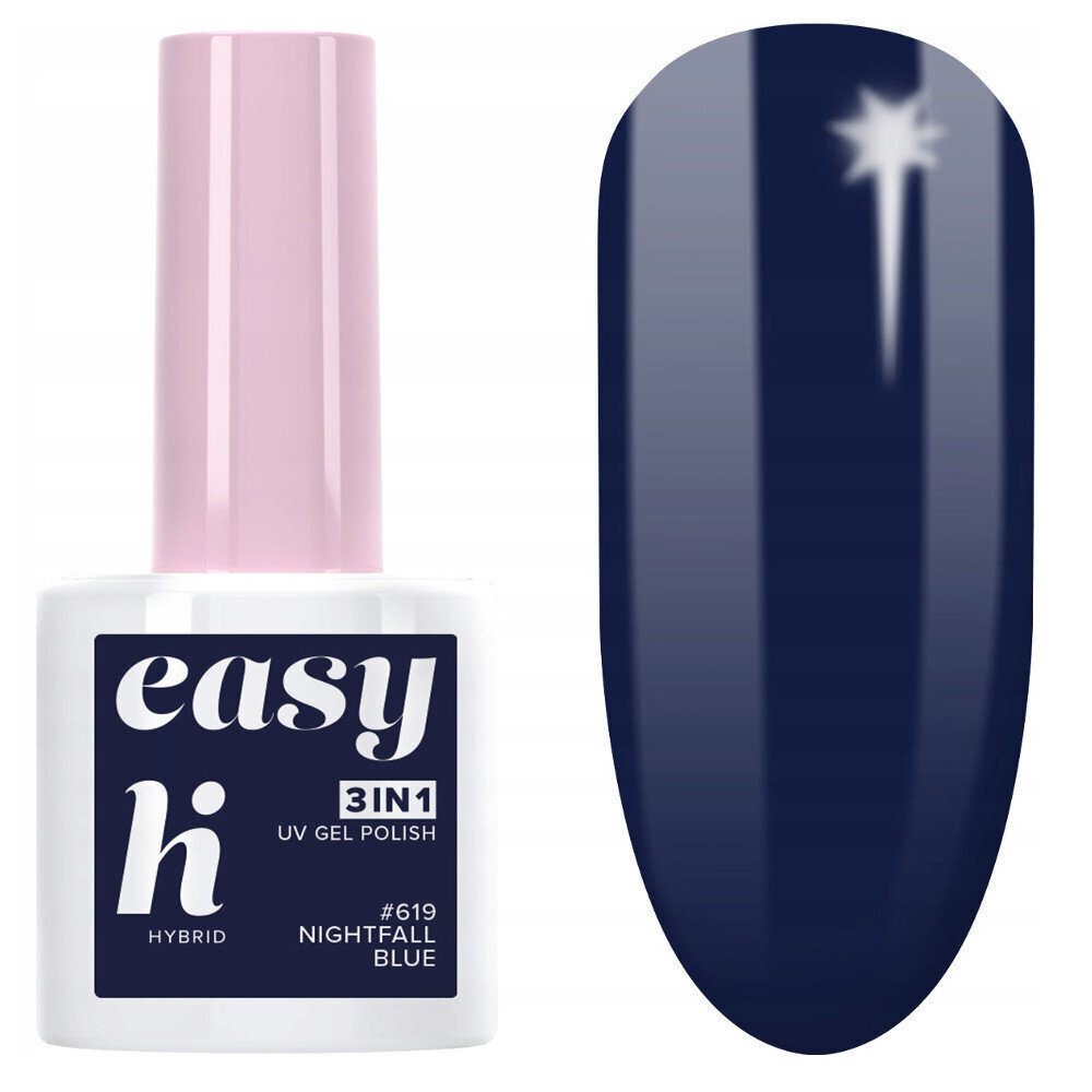 Hübriidküünelakk Hi Hybrid Easy 3 in 1 619 Nightfall Blue, 5 ml цена и информация | Küünelakid ja küünelakieemaldajad | hansapost.ee