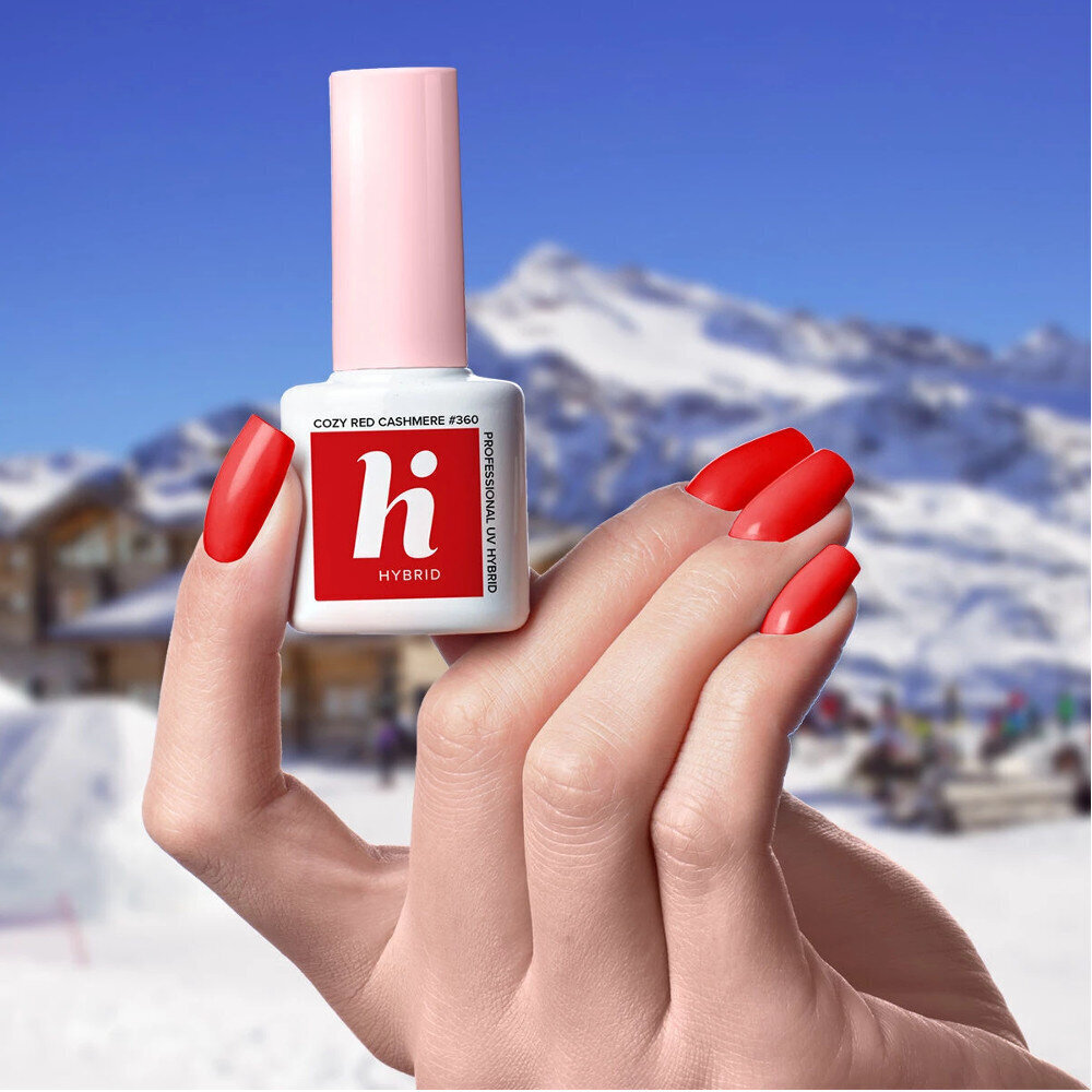 Hübriidküünelakk Hi 360 Cozy Red Cashmere, 5 ml hind ja info | Küünelakid ja küünelakieemaldajad | hansapost.ee