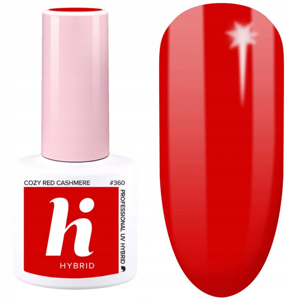 Hübriidküünelakk Hi 360 Cozy Red Cashmere, 5 ml цена и информация | Küünelakid ja küünelakieemaldajad | hansapost.ee