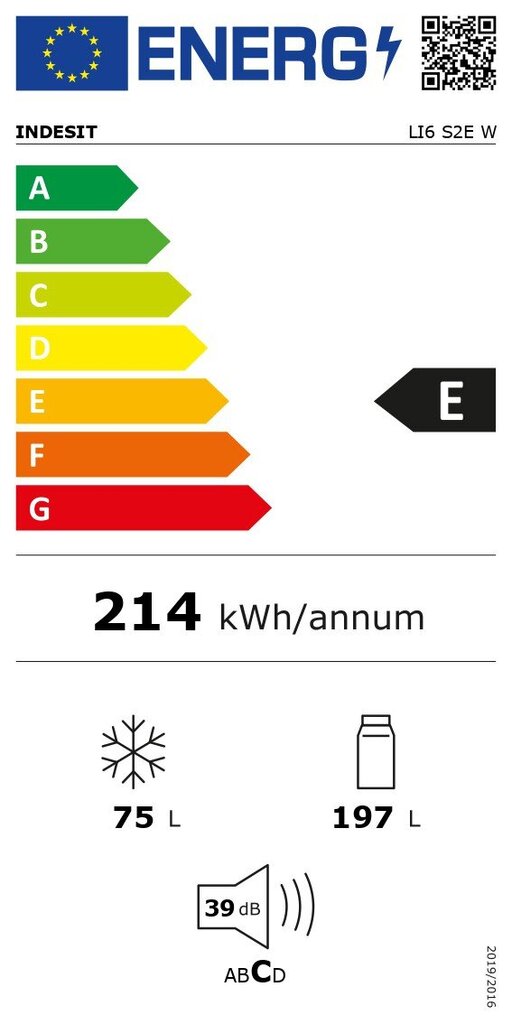 Indesit LI6S2EW hind ja info | Külmkapid-külmikud | hansapost.ee